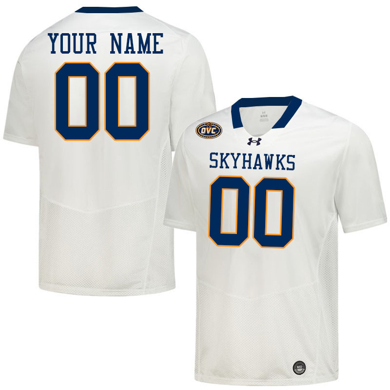 Custom UT Martin Skyhawks Name And Number Football Jerseys-White
